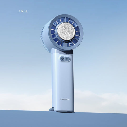 Ice Cooling Fan Handheld USB Rechargeable