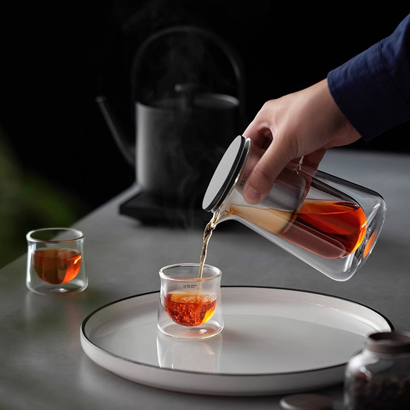 Magnetic Suction Elegant Cup One-click Tea Water Separation Push-type Teapot