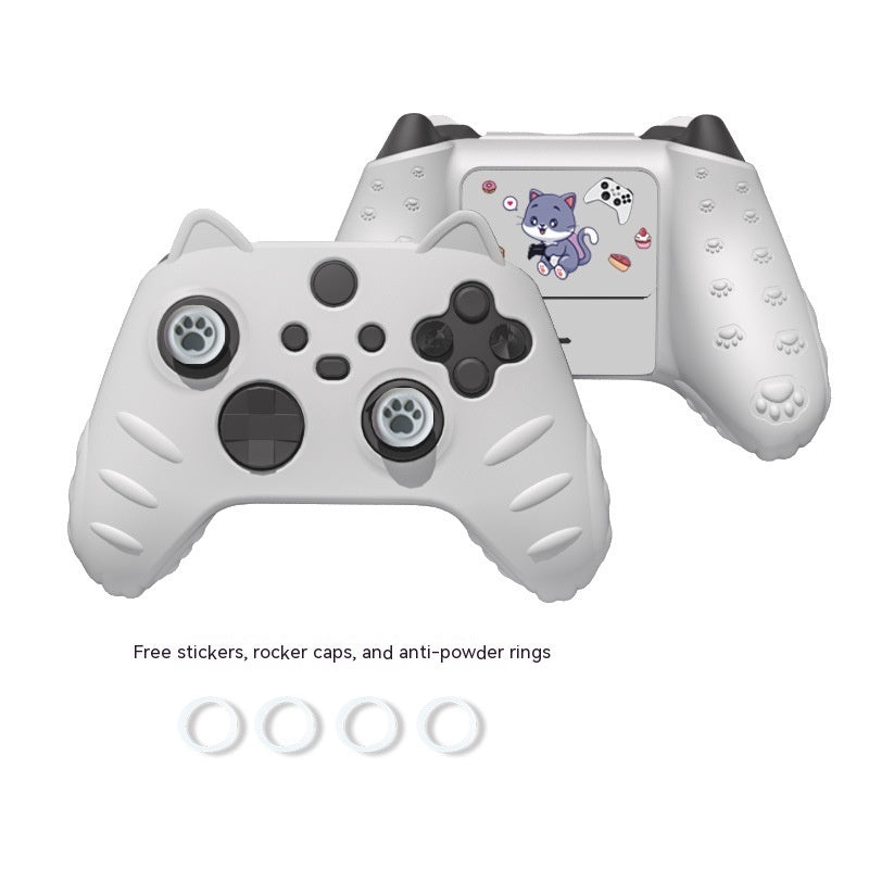 Cute Cat Ears All-inclusive Soft Shell Handle Silicon Rubber Sleeve