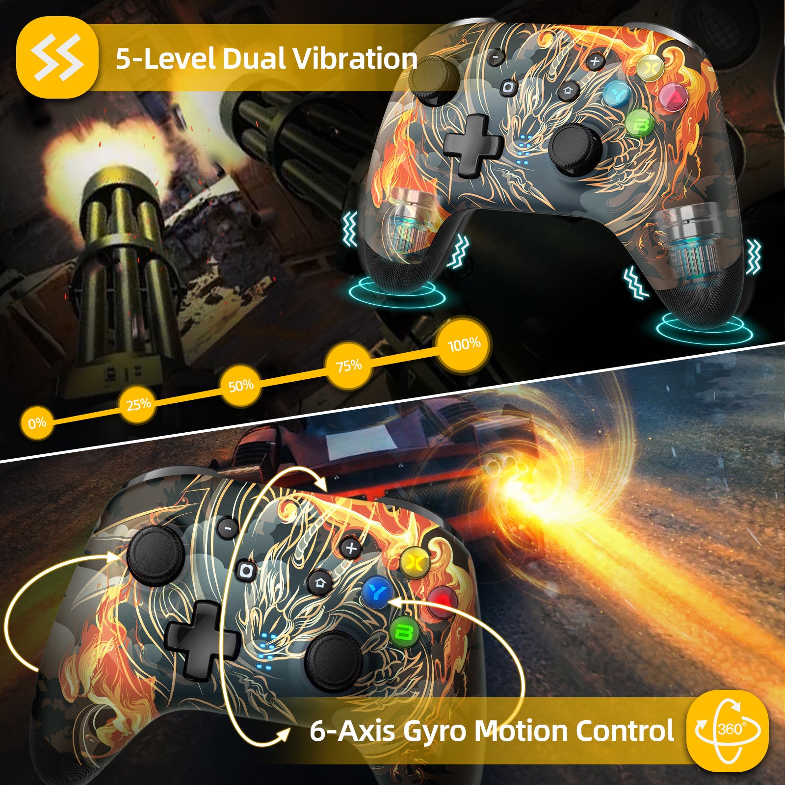 Private Model Wireless Game Handle Bluetooth Connection 4-key Programming