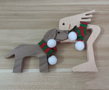 Christmas Wooden Puppy Family Creative Decorative Ornaments