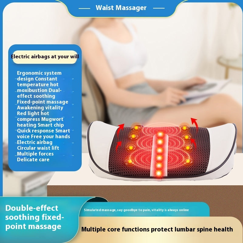 Lumbar Spine Massage Instrument Stretch Support Lumbar Support Back Vibration Multifunctional