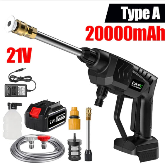 Wireless Lithium Battery Car Washing Gun Portable High Voltage