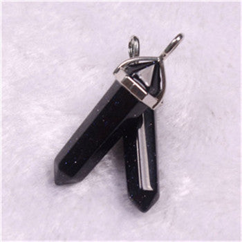 Natural Stone Hexagonal Prism Pendant