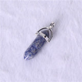 Natural Stone Hexagonal Prism Pendant