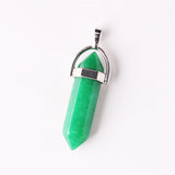 Natural Stone Hexagonal Prism Pendant