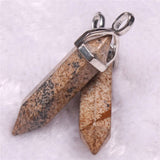 Natural Stone Hexagonal Prism Pendant