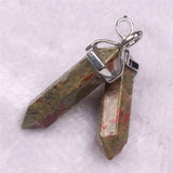 Natural Stone Hexagonal Prism Pendant