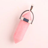 Natural Stone Hexagonal Prism Pendant
