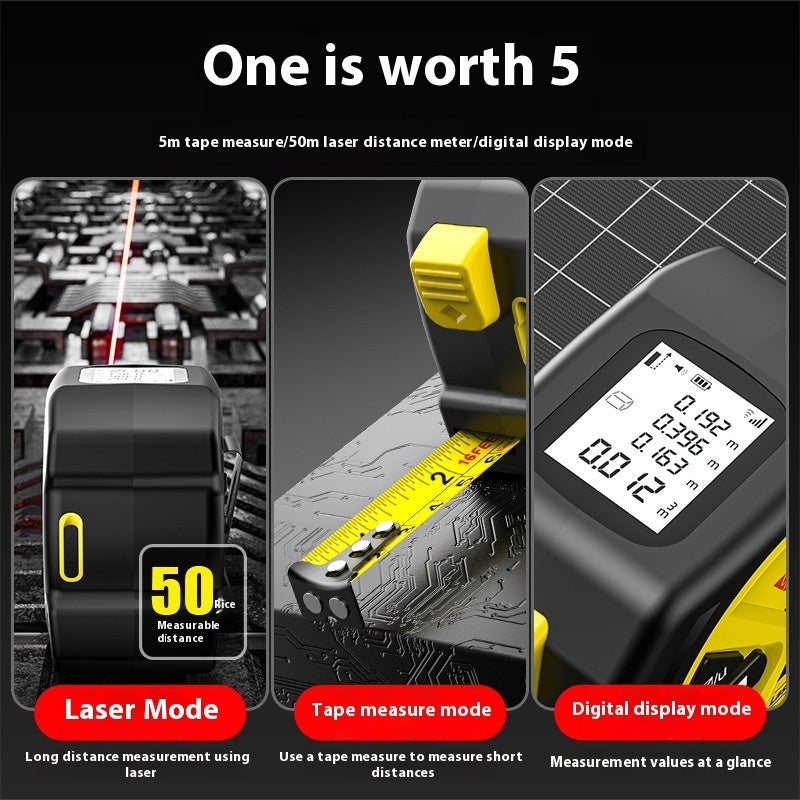 Three-in-one Laser Tape Measure Infrared Ranging Tape Measure