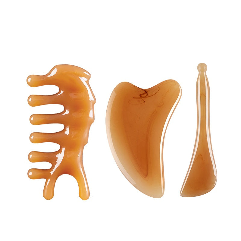 Fake Cow Horn Scraping Board Facial Special Beauty Stick