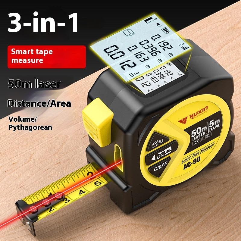 Three-in-one Laser Tape Measure Infrared Ranging Tape Measure