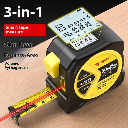 Three-in-one Laser Tape Measure Infrared Ranging Tape Measure