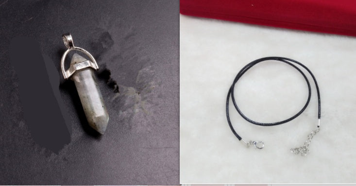 Natural Stone Hexagonal Prism Pendant