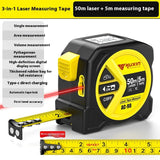Three-in-one Laser Tape Measure Infrared Ranging Tape Measure
