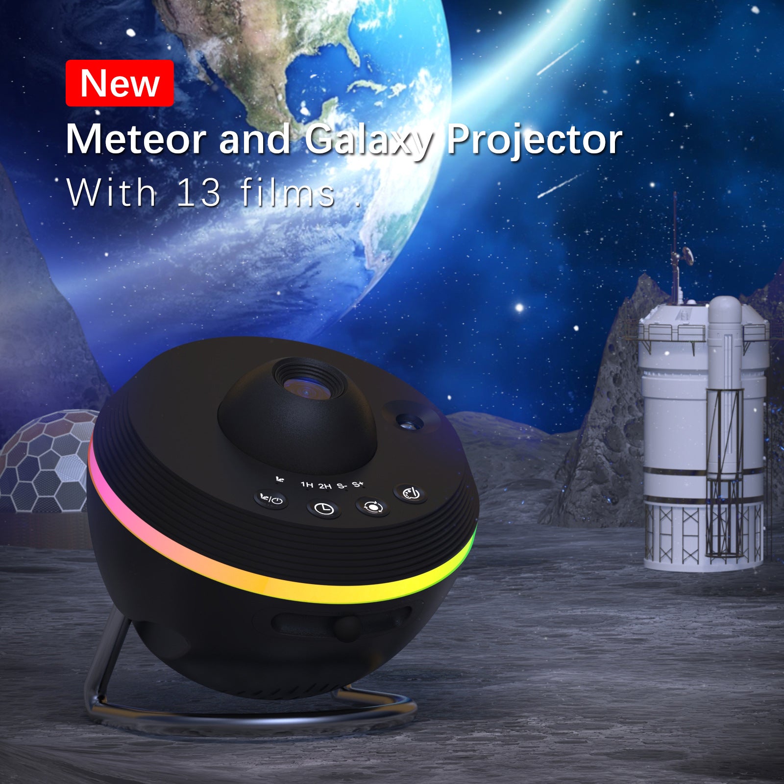 13 In 1 Ultra Clear Galaxy Projector Lamp Rotary Space Ball Planetarium Projector Lights