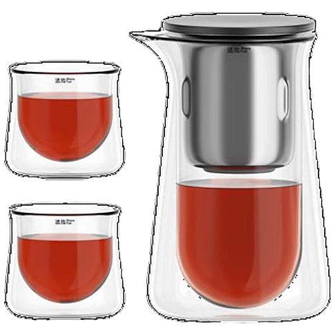 Magnetic Suction Elegant Cup One-click Tea Water Separation Push-type Teapot