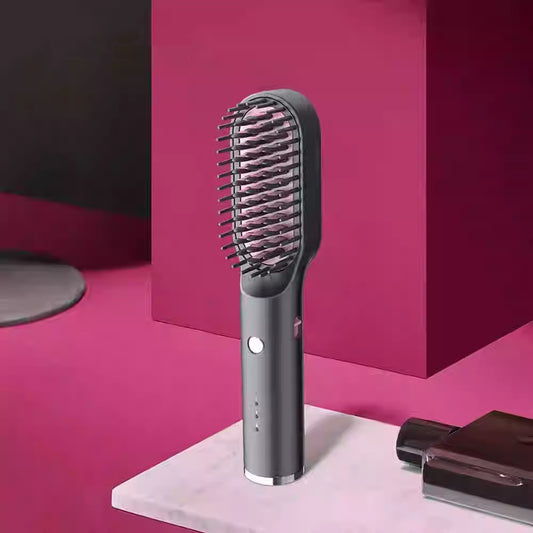 Charging Straight Comb Anion Portable Hair Curling Comb