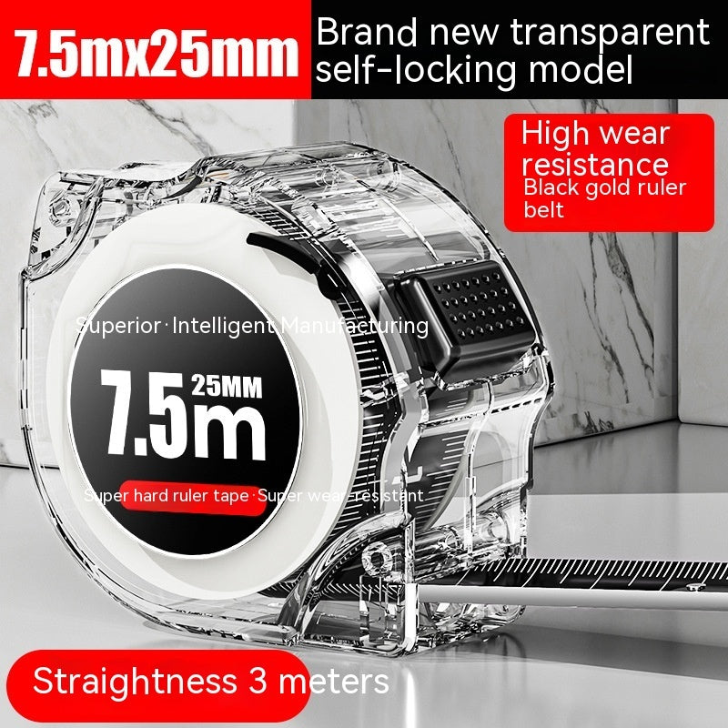 Thickened And Hardened Super Wear-resistant Transparent Fluorescent Tape Tape Measure